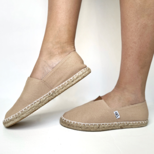 Lolalu Women's Beige Spanish Espadrilles Flat Shoes | Hand Stitched | Designed in Spain