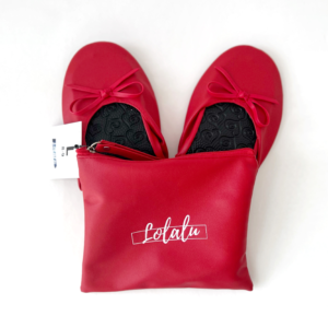 Lipstick Red Foldable Flats