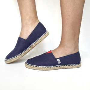 Lolalu Women's Blue Spanish Espadrilles Flat Shoes | Hand Stitched | Designed in Spain